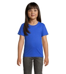 Camiseta de niño de punto liso con cuello redondo personalizable